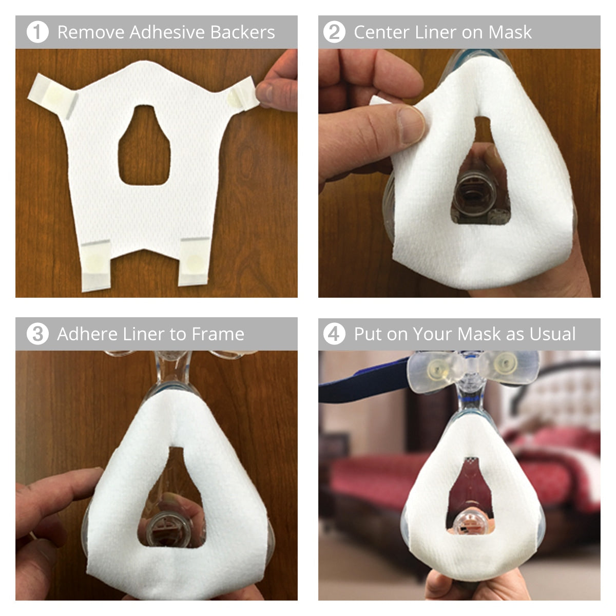 Silent Night Total Face CPAP Mask Liners - 30-Night Supply 缩略图 3
