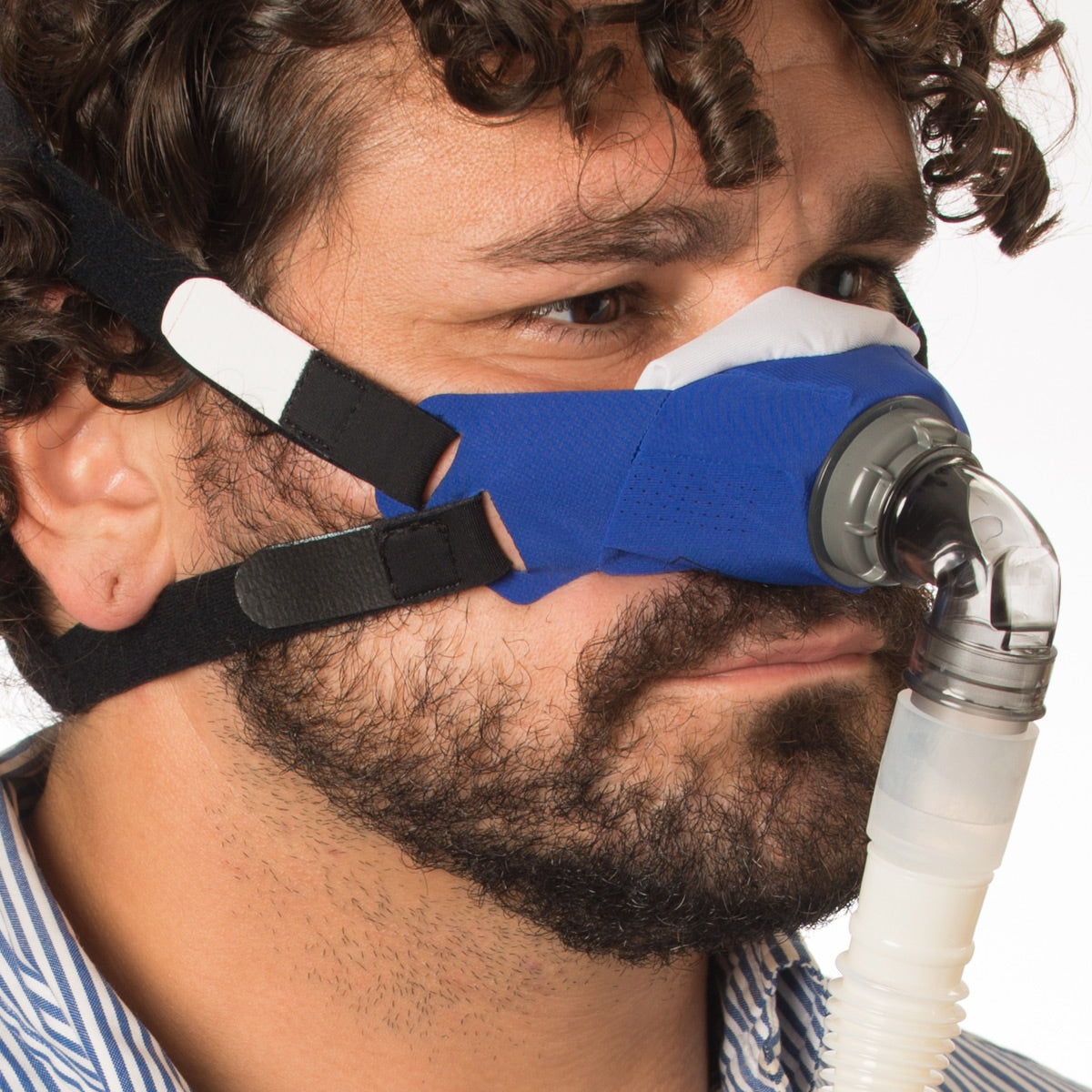 SleepWeaver 3D Soft Cloth Nasal CPAP Mask with Headgear 缩略图 2