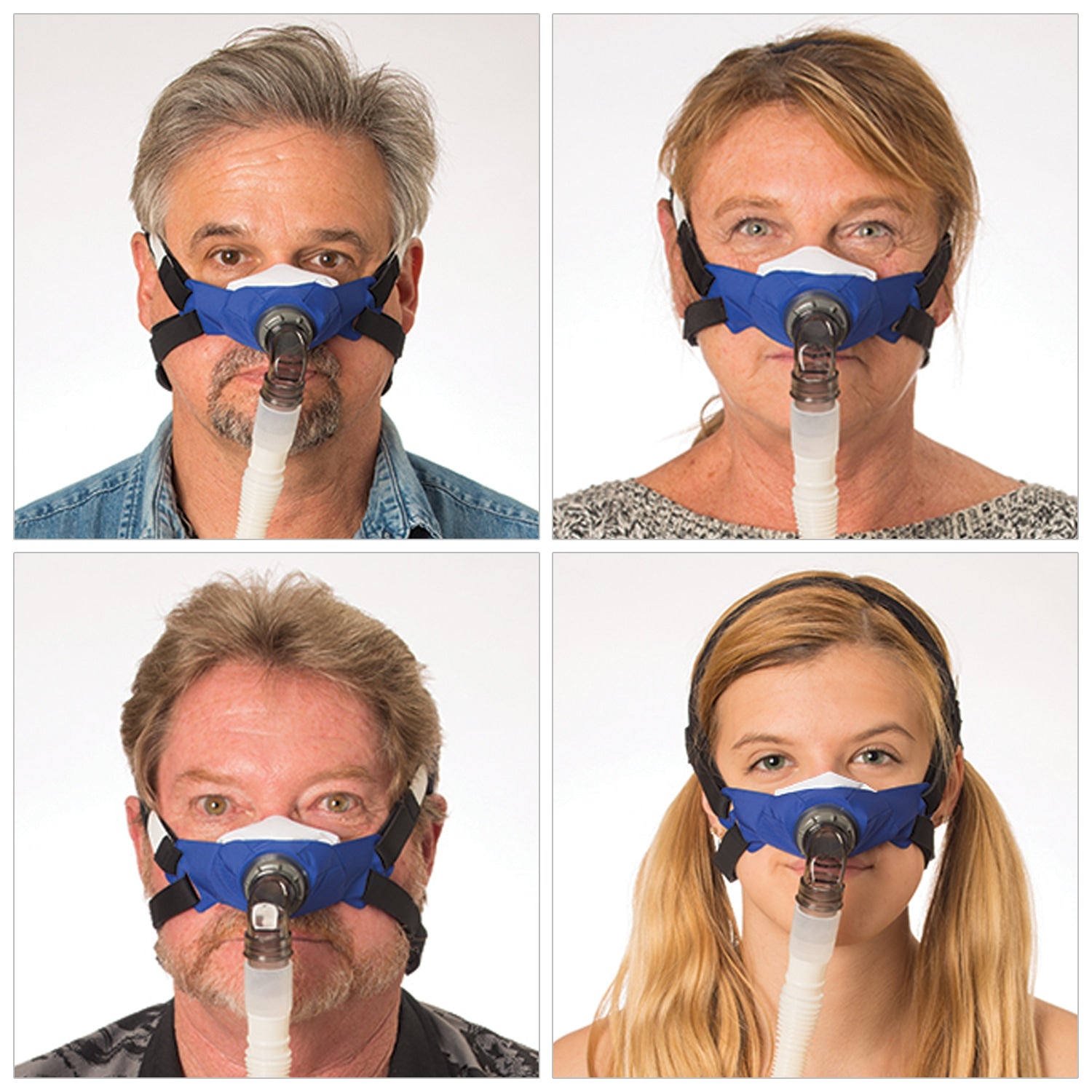 SleepWeaver 3D Soft Cloth Nasal CPAP Mask with Headgear 缩略图 7
